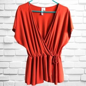 Francesca’s Alya Faux Wrap Blouse (M)